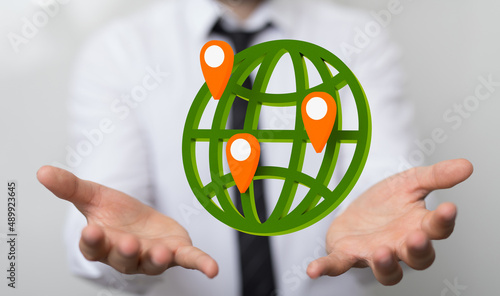 Green 3D Planet Concept, re...