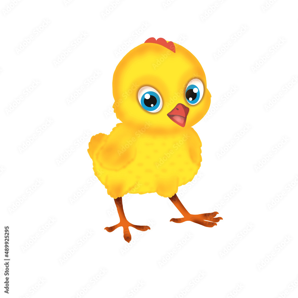 Cartoon illustration of easter chicken Cartoon illustration of easter chicken