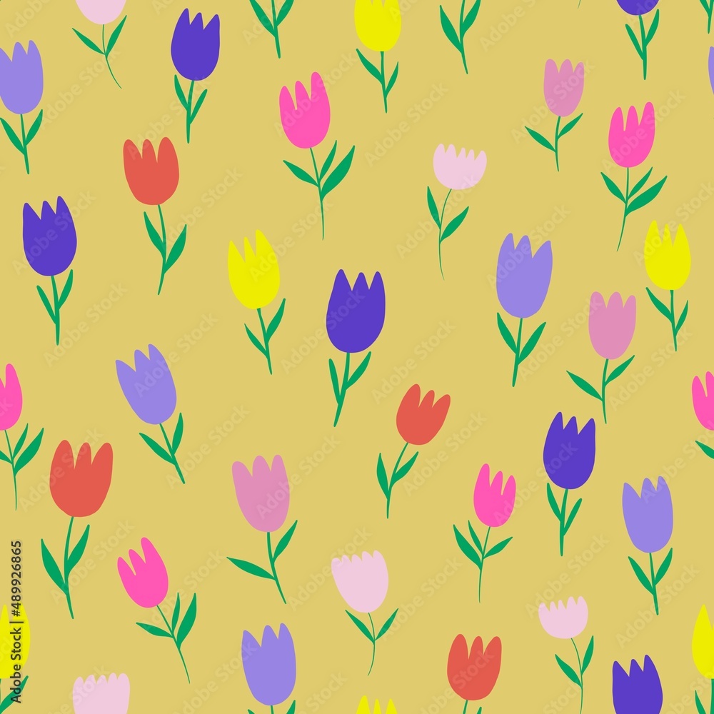 seamless pattern with tulips seamless pattern with tulips