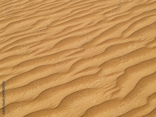 Desert sand. Cropped image of wave-textured desert sand.