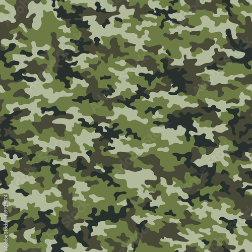 Wallpaper Mural Camouflage texture seamless pattern. Abstract modern military camo background for fabric and fashion army style textile print. Vector illustration. Torontodigital.ca