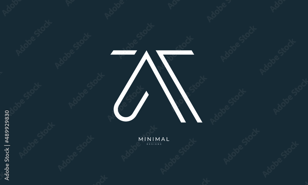 Monogram icon logo AT Monogram icon logo AT