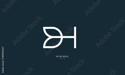 Monogram icon logo DH