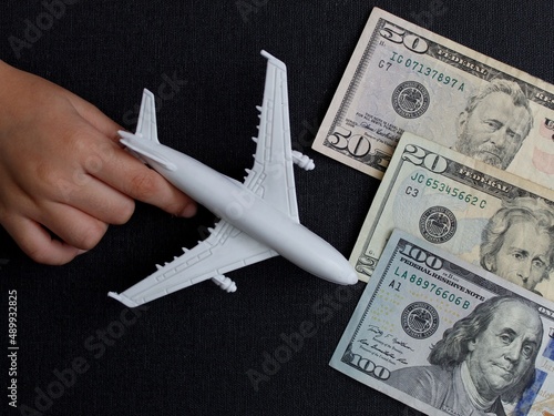 economy and finance in the air sector with american dollar money