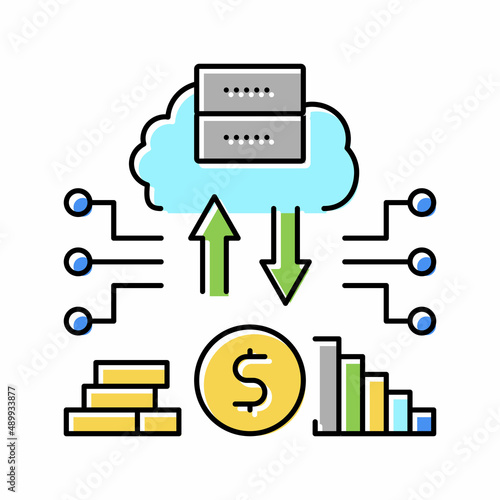 regtech electronic equipment color icon vector illustration