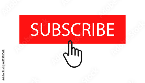 Subscribe button icon vector set