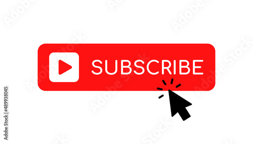 Subscribe button icon vector set