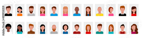 Man and woman silhouette icon. Avatar profile. Vector illustration.