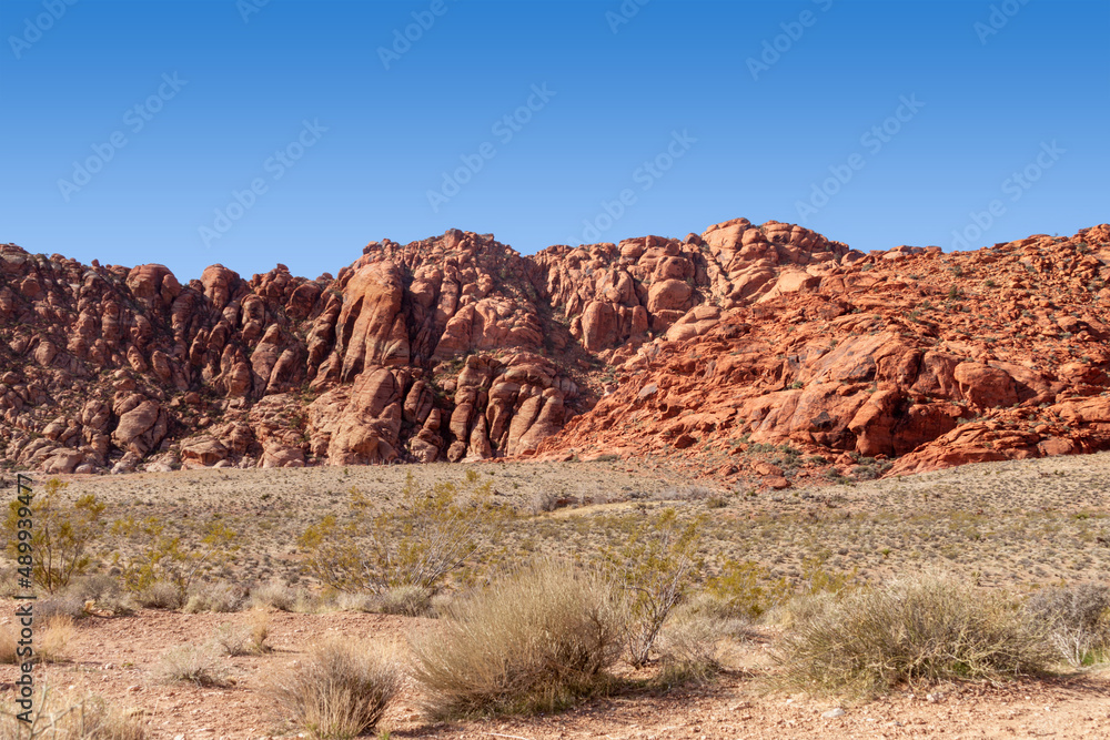 Mountain landscape at the Red Rock Canyon National Conservation Area in Nevada Mountain landscape at the Red Rock Canyon National Conservation Area in Nevada