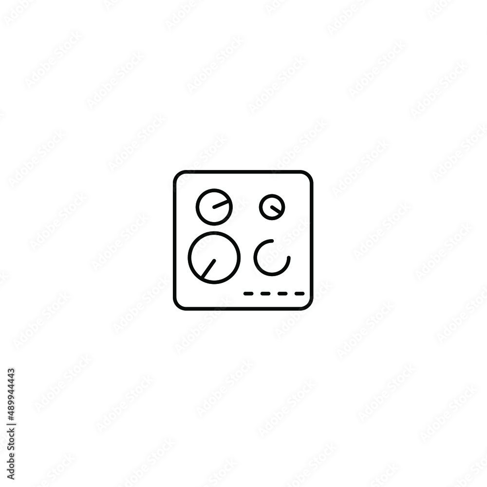electric hob icons symbol vector elements for infographic web electric hob icons symbol vector elements for infographic web