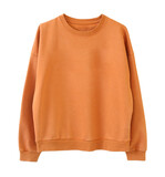 Orange brown sweatshirt isolated on white.