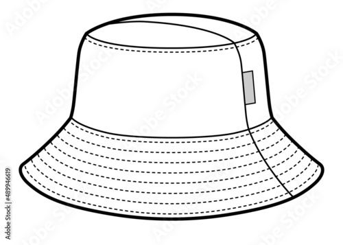 Panama unisex outline for coloring, bucket hat
