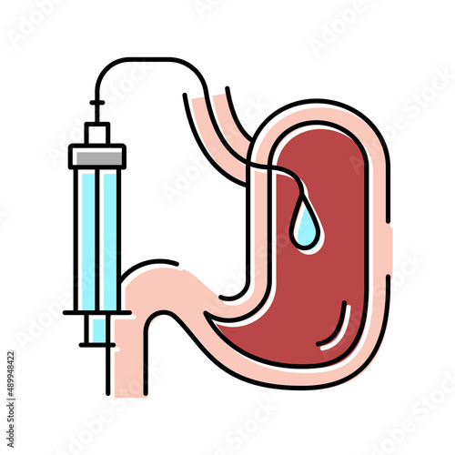 treatment bariatric color icon vector illustration