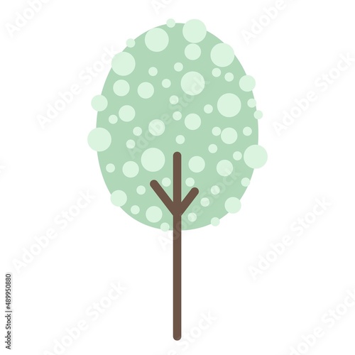 Tree icon on the white background. Vector illustration.	
