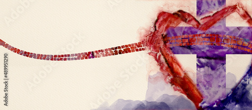 Canvas Print Good Friday background. Watercolor