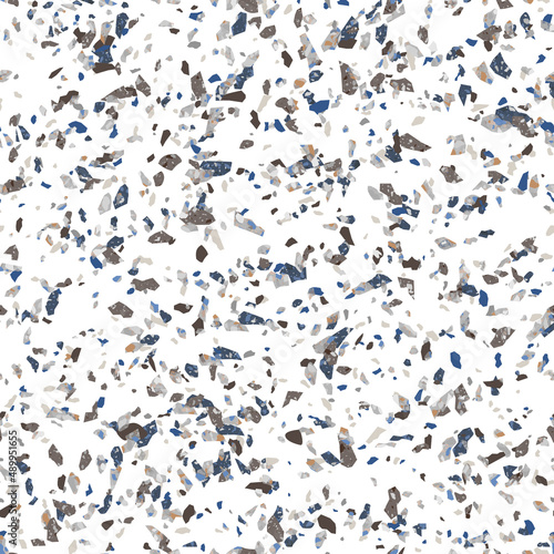 Gray Brown Terrazzo Stone Texture Seamless Pattern Design Background