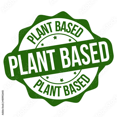 Plant based grunge rubber stamp