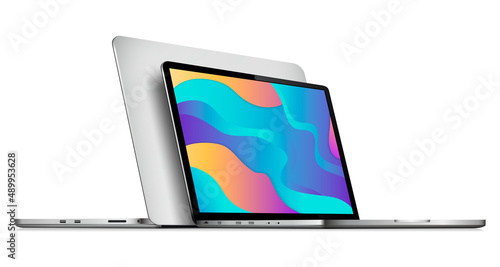 Laptops back to back isolated