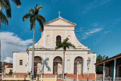Church of Holy Trinity of 19th century on main square of city Trinidad, Cuba. © IrinaK