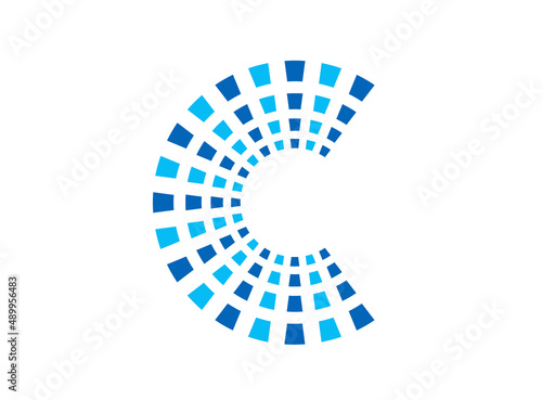 Coaching icon gradient vector spiral circles symbol of development design