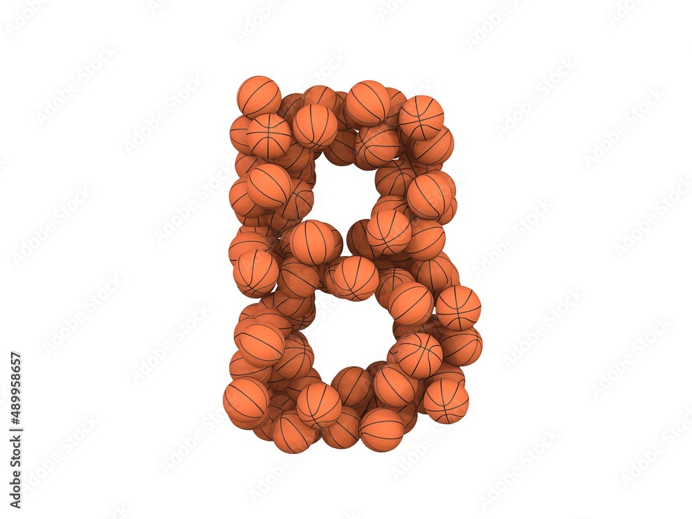 Basketball Themed Font  Letter B