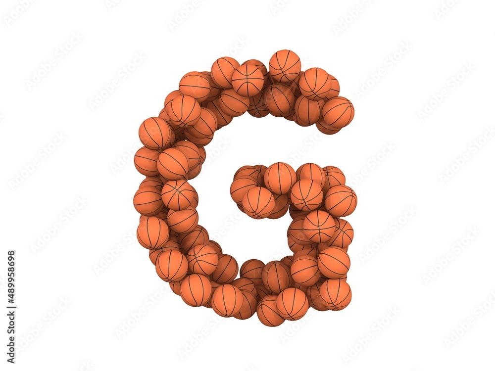 Basketball Themed Font Letter G Basketball Themed Font Letter G