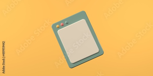 Interface of computer screen or page - 3D render illustration