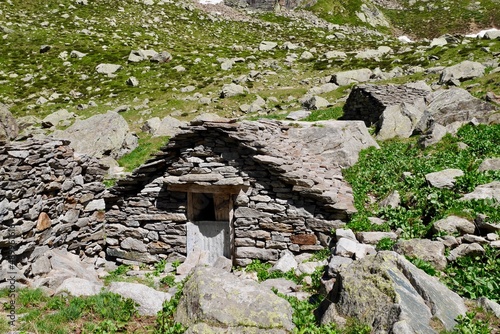 Alpe Pedriola in Macugnaga at the foot of Monte Rosa, Piedmont, Italy. photo