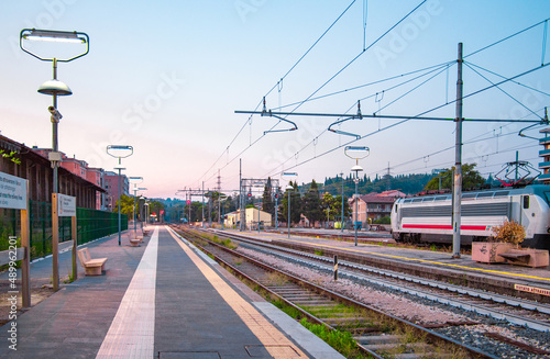 train in the city