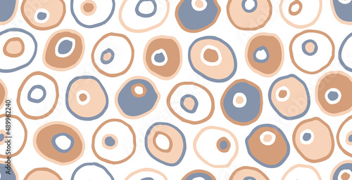 Kreise Bohemian Boho nahtloses Muster in leder und jeans blau für Fashion, Textil, Papier, Print