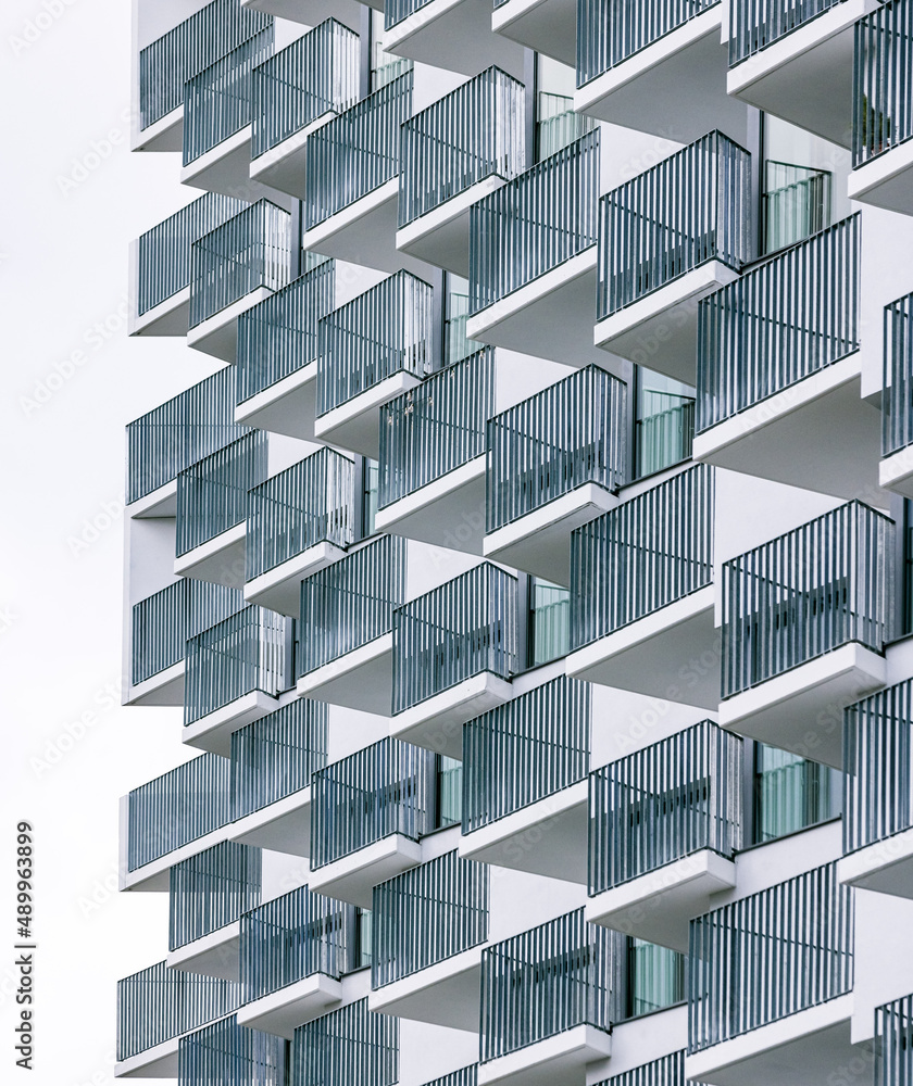 facade of a building with balconies facade of a building with balconies