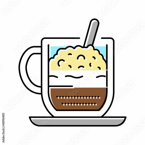 cappuccino coffee color icon vector illustration