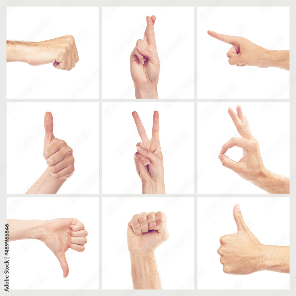 Let your hands do the talking. Composite shot of hands in the studio. Let your hands do the talking. Composite shot of hands in the studio.