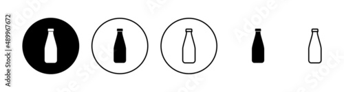 Bottle icons set. bottle sign and symbol