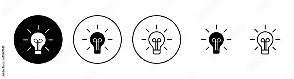 Lamp icons set. Light bulb sign and symbol. idea symbol. Lamp icons set. Light bulb sign and symbol. idea symbol.