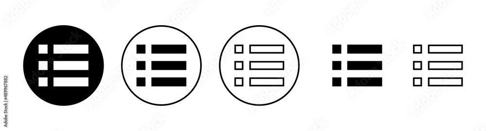 Menu Icons set. web menu sign and symbol. hamburger menu symbol - obrazy, fototapety, plakaty 
