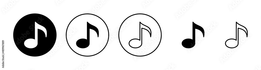 Music icons set. note music sign and symbol Music icons set. note music sign and symbol