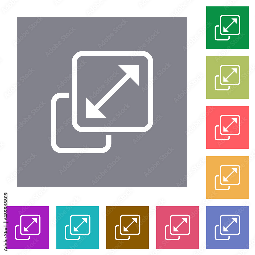 Resize element outline square flat icons Resize element outline square flat icons