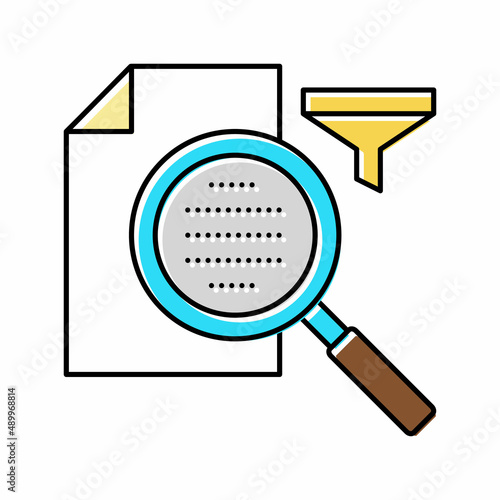 filter paper for filtration color icon vector illustration