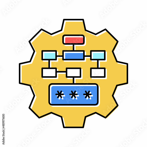 multilevel password color icon vector illustration sign