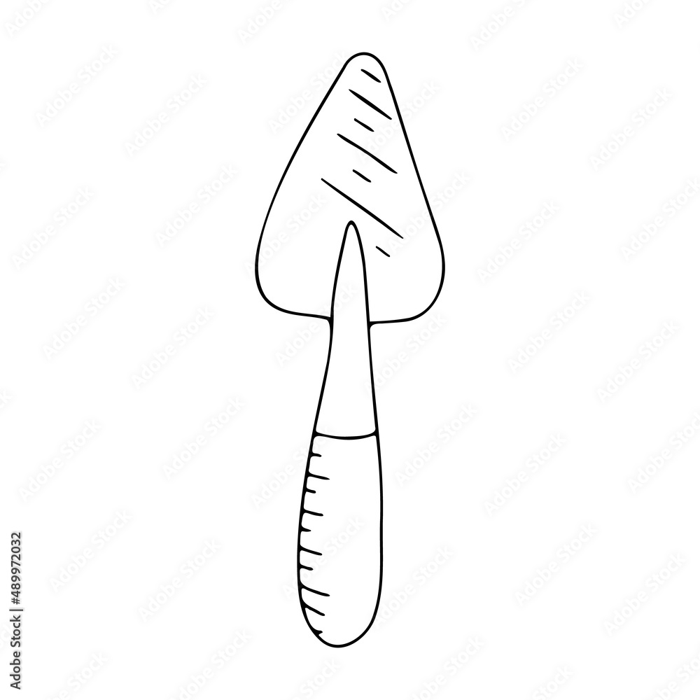Garden tool doodle icon, shovel, rake, scissors, garden and vegetable garden icon Garden tool doodle icon, shovel, rake, scissors, garden and vegetable garden icon
