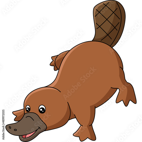 Platypus Cartoon Clipart Animal Illustration