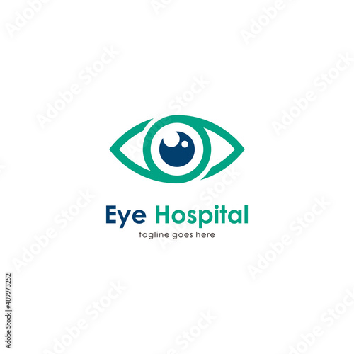 eye hospital logo design, eye clinic symbol template vector