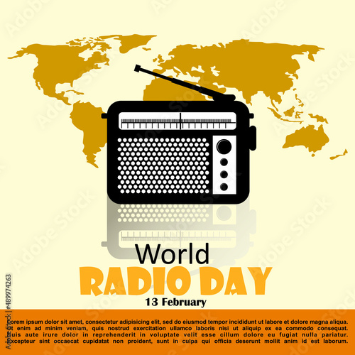 wold radio day, 13 february, poster and banner