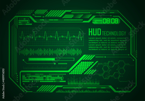 hud cyber circuit future technology concept background