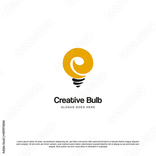 Modern Creative Bulb logo designs symbol, Light bulb logo template