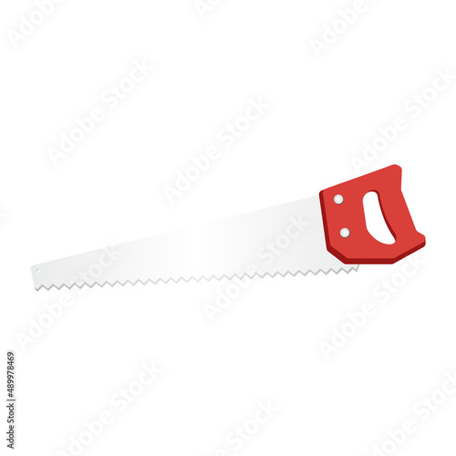 Hand saw tool cartoon vector illustration isolated object