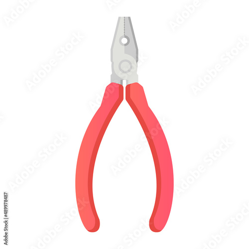 tool pliers cartoon vector illustration isolated object