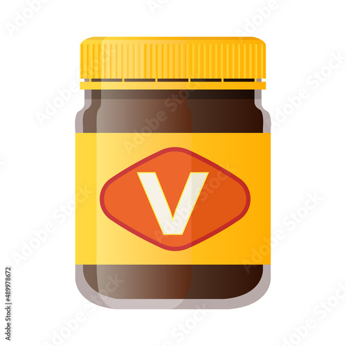 Australian food vegemite cartoon vector illustration isolated object