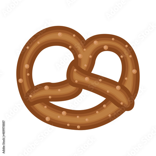 food pretzel bread cartoon vector illustration isolated object